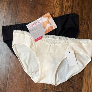 Destination Maternity 2-PK Lace Cooling Seamless Under Belly Bikini Panty Sz XXL